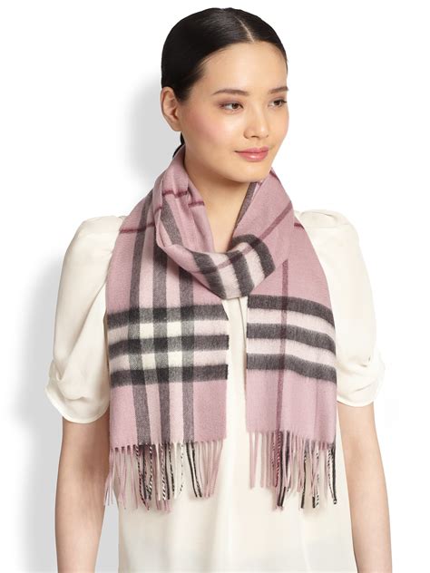 pink and grey burberry scarf|burberry pink plaid cashmere scarf.